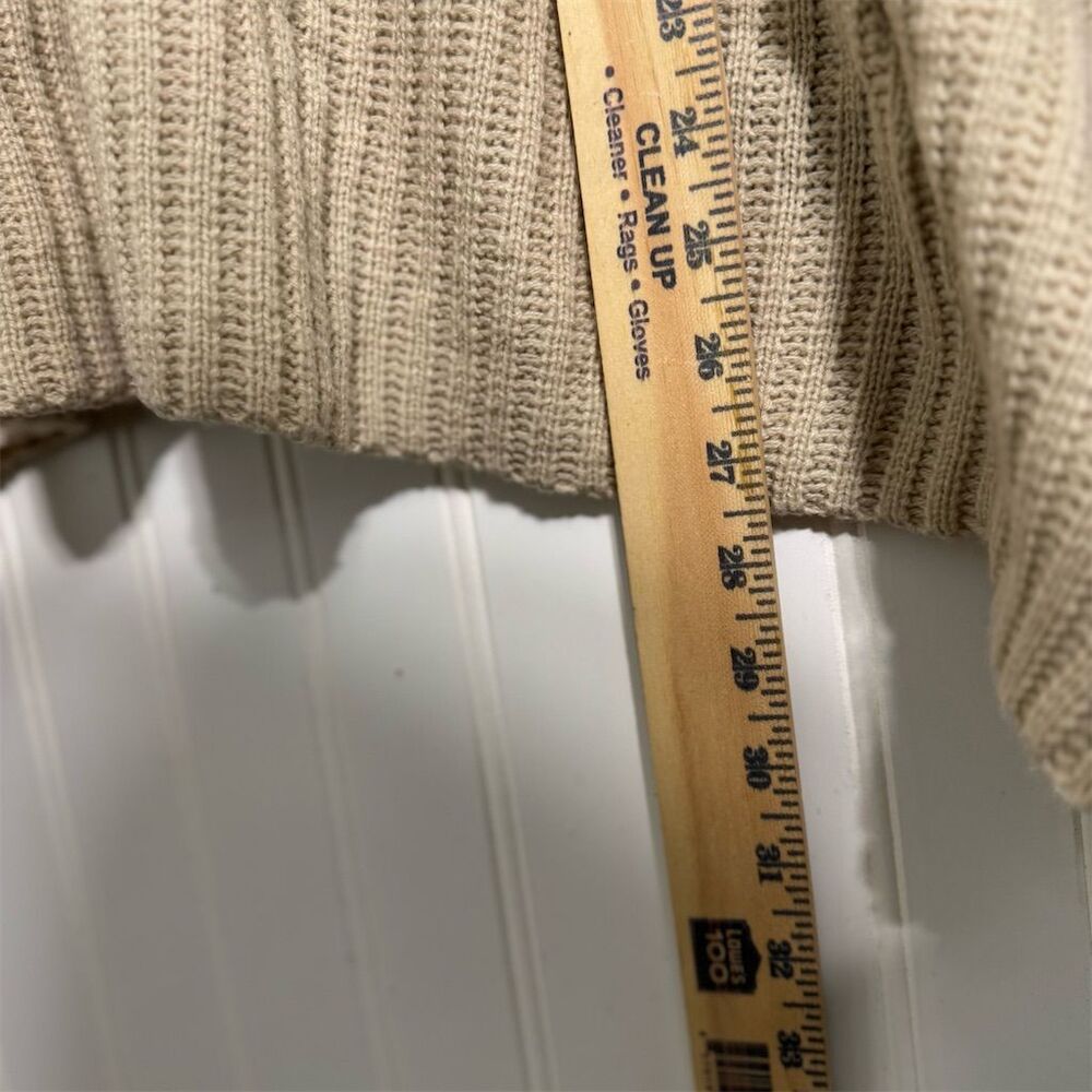 Création L Merino Wool‎ Blend Fringe Poncho Sweater Oversize Knit Beige Germany - Picture 4 of 7
